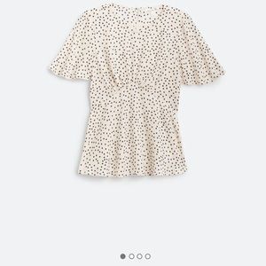 Nine Britton Petra Flutter Sleeve Blouse Size M